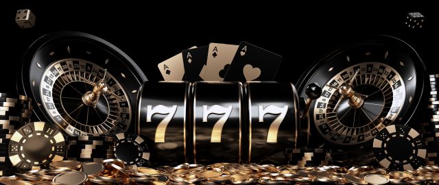 modern trendy black golden gambling concept background 3d illustration Almanbahis Adres