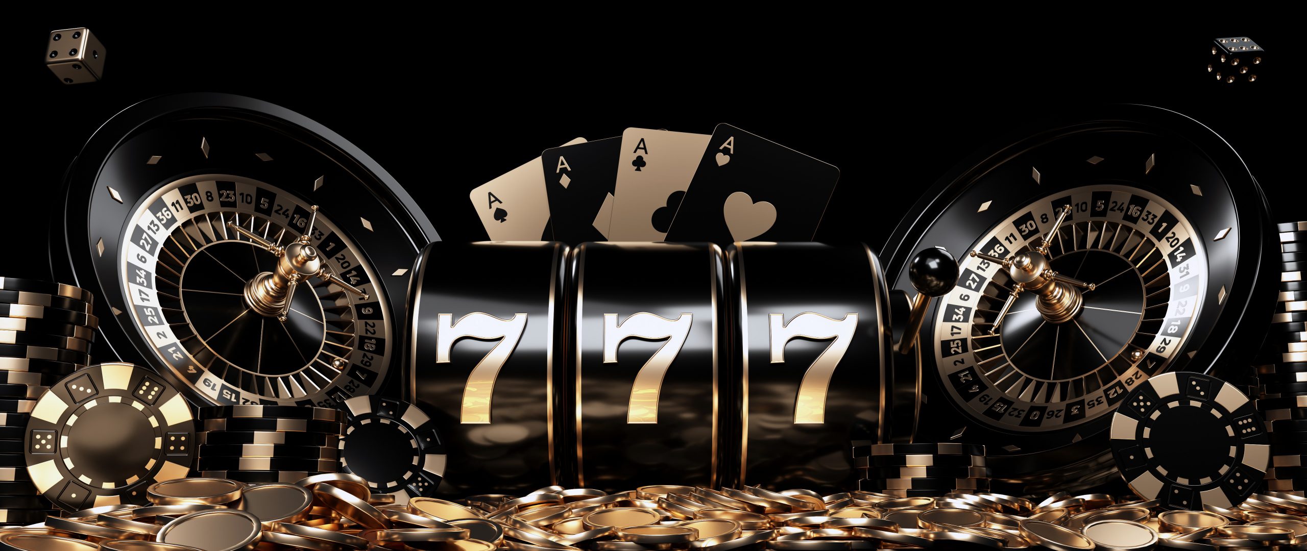 modern trendy black golden gambling concept background 3d illustration scaled Almanbahis Adres